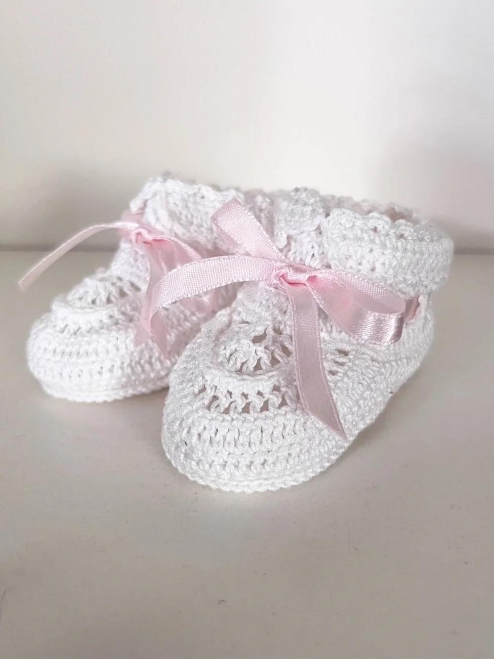 Vintage Crochet baby booties.